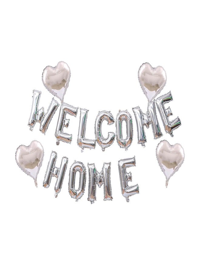 PLAP Welcome Home Balloon Aluminum Film Party Decorations Welcome Party Supplies (Silver welcome home) - Image 1